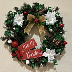 Handmade Christmas Wreath - Merry Christmas