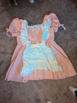 4 XL pink French maid cosplay dress and apron