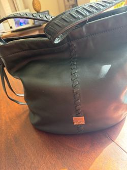 Koba Green Leather Bucket Bag