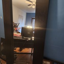 Large Mirror In  Black Frame 