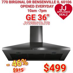❗️New GE 36" Convertible Range Hood Black JVW5361BJTS