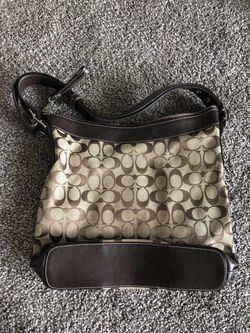 Coach Bag Purse Brown & Tan