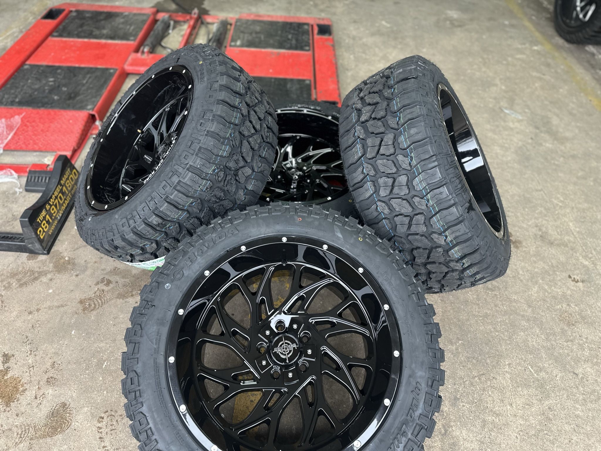 4 New Tires Wheels With Tires We Offer 120 Days Option for Sale in Houston, TX OfferUp