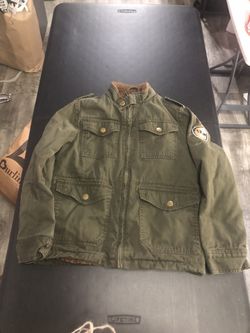 Boys Green Military Style Jacket sz8-10