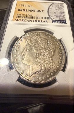 1884 Morgan Silver Dollar NGC Brilliant Uncirculated