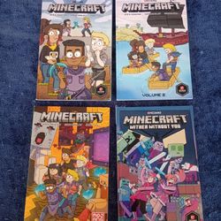Minecraft Volume 1 2 3 & Wither Without You (4 BOOK LOT) MOJANG
