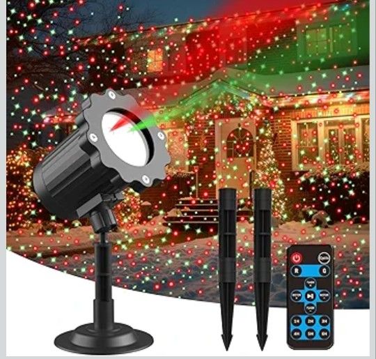Brand New Christmas Projector Lights Outdoor, Waterproof Christmas Decorations Led Lights Projector with Remote Control Timer Indoor Firefly Light for
