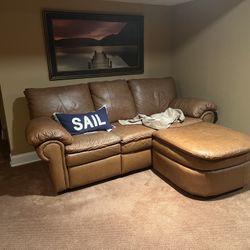 Lane Premium Leather Reclining Manual Sofa & Loveseat