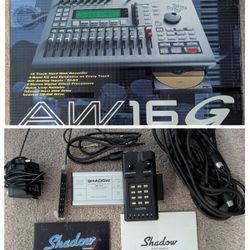 Yamaha AW16G Workstation and Shadow SH075 Guitar MIDI Converter