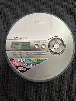 Vintage Sony D-NF340 Walkman MP3 FM CD Player 30H Stamina ID 3 Tag 40 Presets