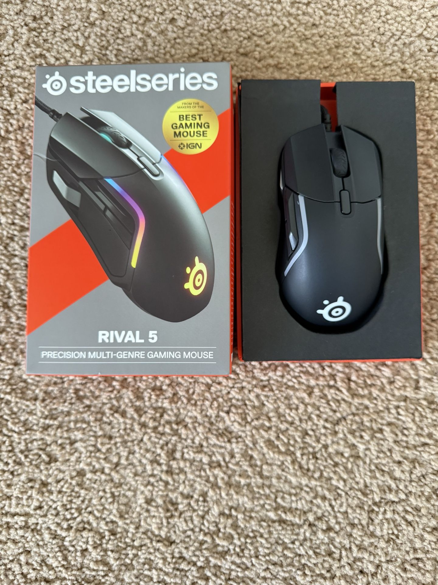 SteelSeries Rival 5 Gaming Mouse – Like New, Selling Cheap! 🎮🔥
