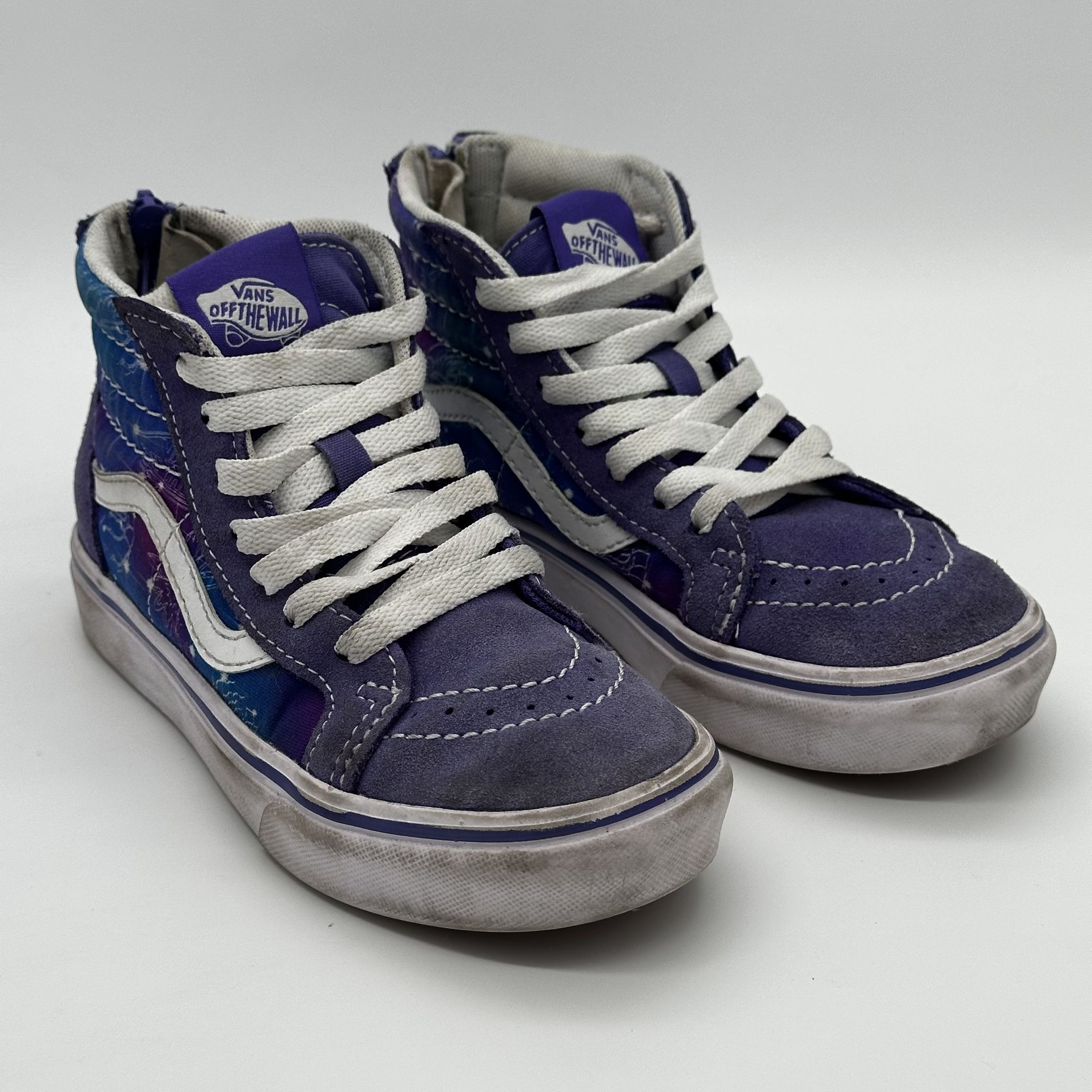 Vans Sk8-Hi Zip ComfyCush Kids 13.5 Purple Blue Galaxy High Top Sneakers Shoes