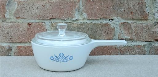 Vintage Corning Corelle Cornflower Blue 1 Pint Menuette Pan/Lid