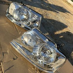 Ford F150 Headlights With Led Bulb 04-08 New 