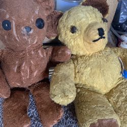 Vintage 1950’s cubby Gund & friend creepy teddy bears