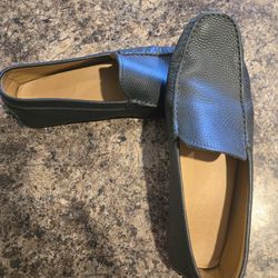 Tod's Gommino Driving Shoes leather loafers,black/green Size US 10.5