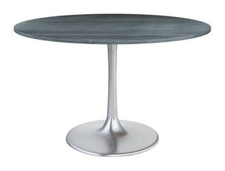 Metropolis Gray & Silver Dining Table