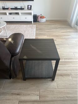 Metal end table