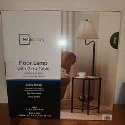 Floor Lamp With Glass Table 17×22×55