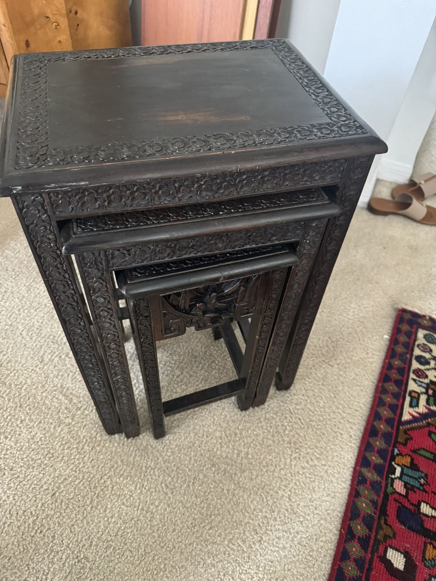 Chinese Expect Circa 1900 Nest Of Three Table