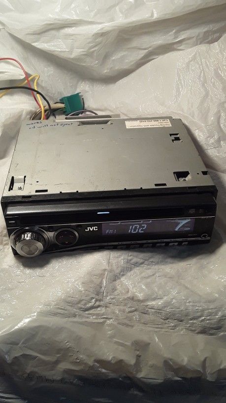 JVC KD S14 CD Player In Dash Receiver cd will not eject sold as is