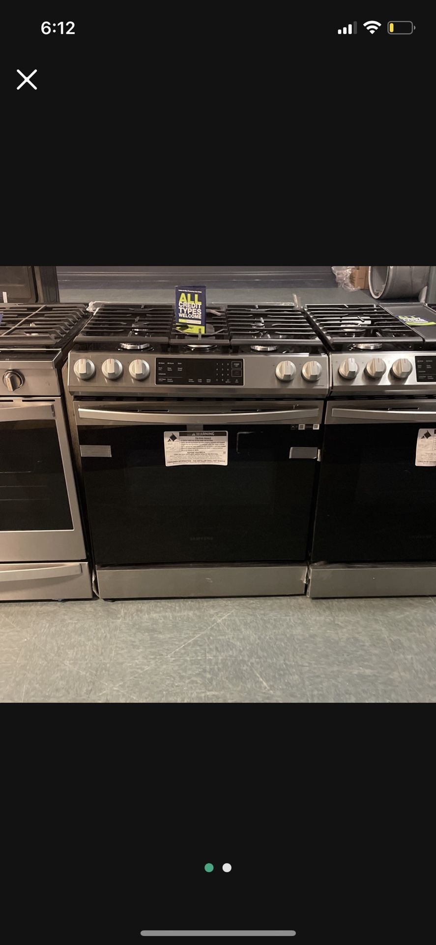 New Samsung Slide In Gas Range Five Burners‼️‼️