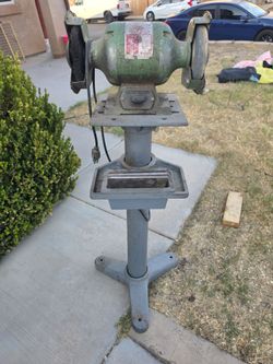 Vintage King 6" Heavy Duty Bench Grinder with Heavy Steel Stand (1/2 HP)