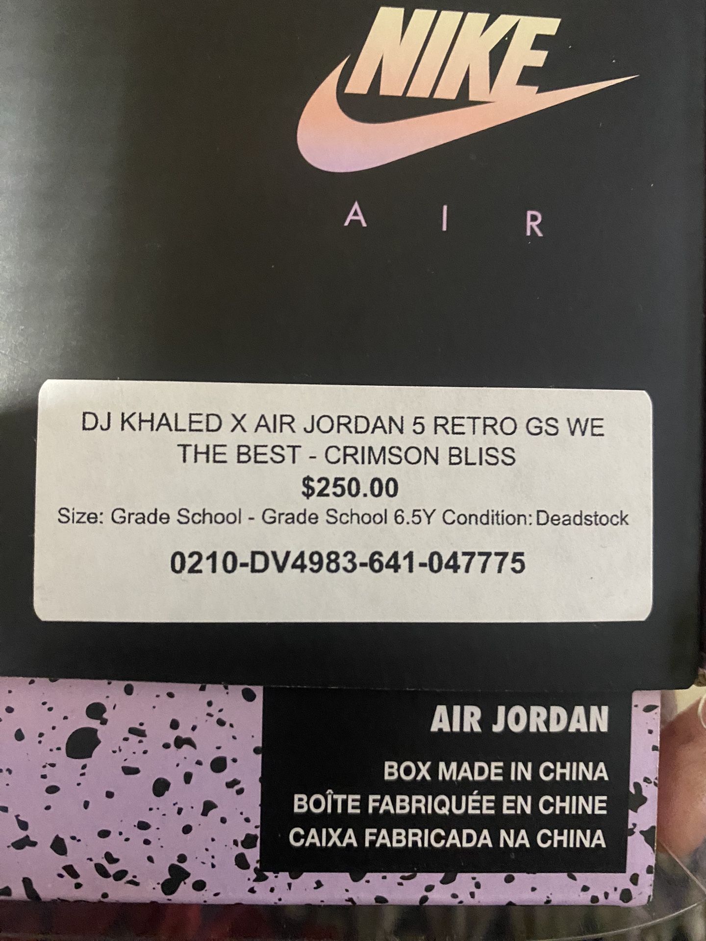 X DJ KHALED AIR JORDAN 5 (GS) [DV4983-641]