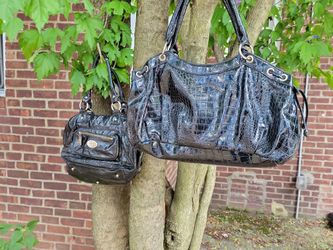 Two Patent Leather Handbags 