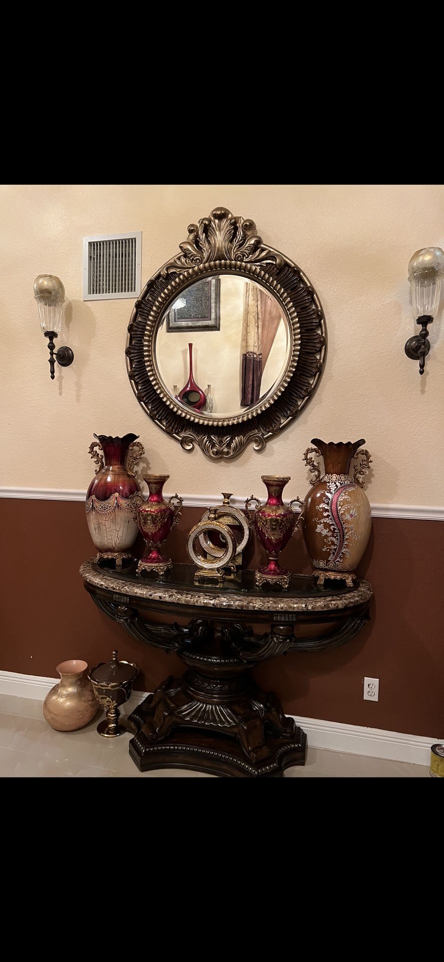 Entry Console Table  Mirror 