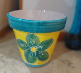 Hand Painted Ceramic Planter Imported