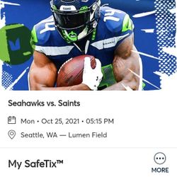 Seattle Seahawks Vs. Saints Monday