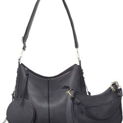 3 in 1 handbags for women Large Shoulder Bag Ladies Crossbody Bag 3pcs Set