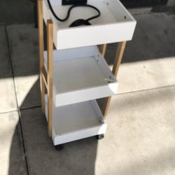 Corner Stand With Outlet and  Wheels