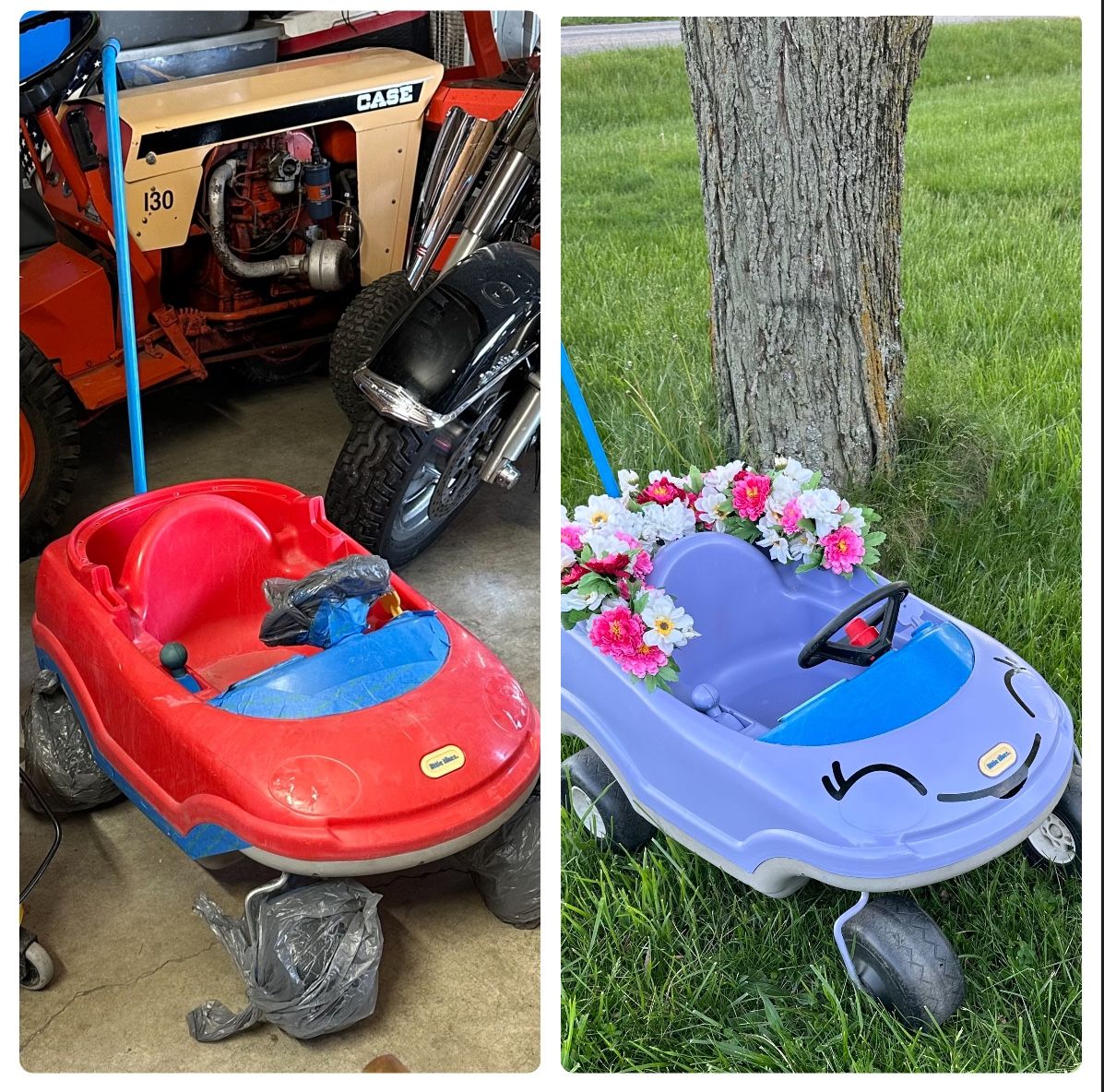 Upcycled Little Tikes Car