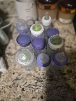 Baby Bottles Set Purple and Clear