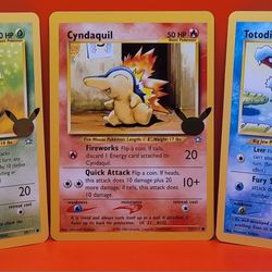 Pokemon 1st Partner Pack Johto Region Jumbo Card Chikorita, Cyndaquil, Totodile, NM