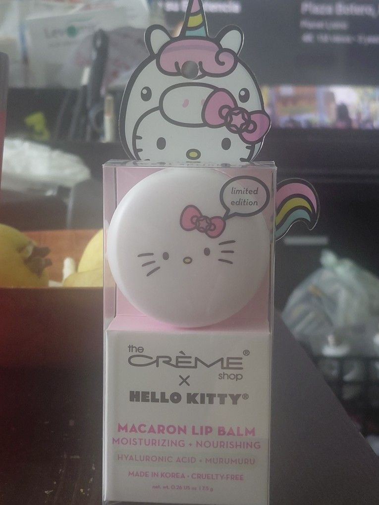 the Creme Shop x Hello Kitty Macaron Lip Balm