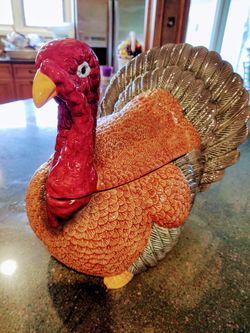Vintage Ceramic turkey Soup Tureen