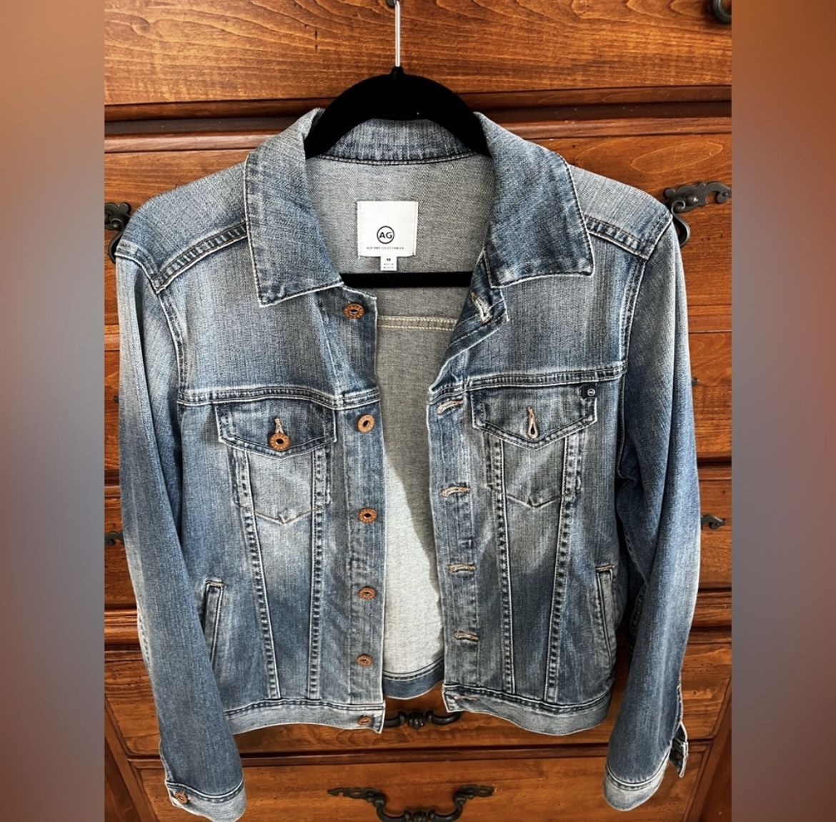 AG Women’s Denim Jacket in Medium Wash, Size M