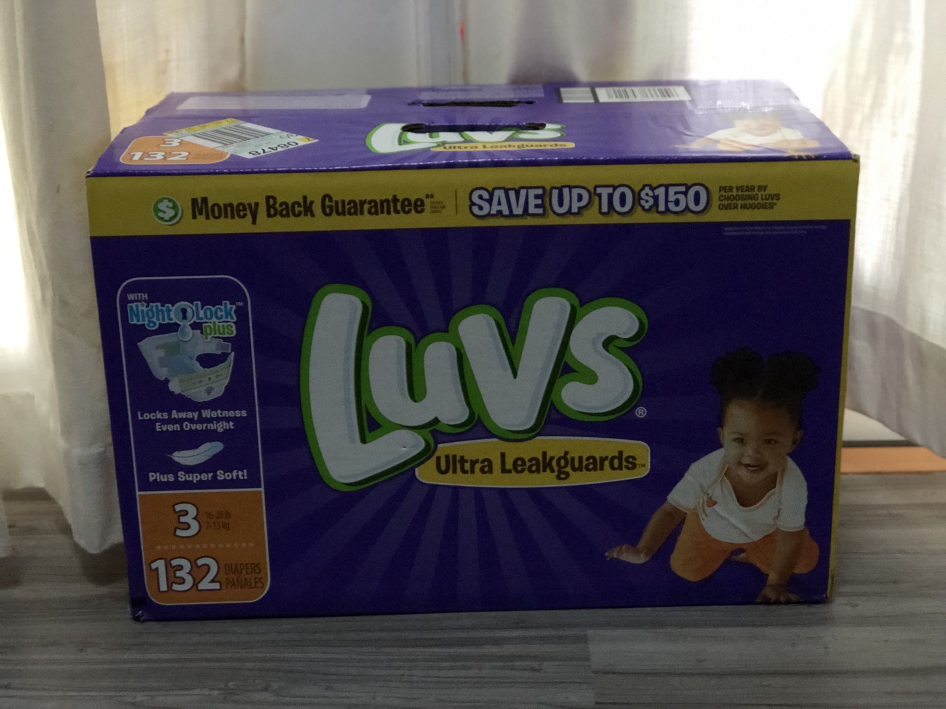 Size three luv diapers