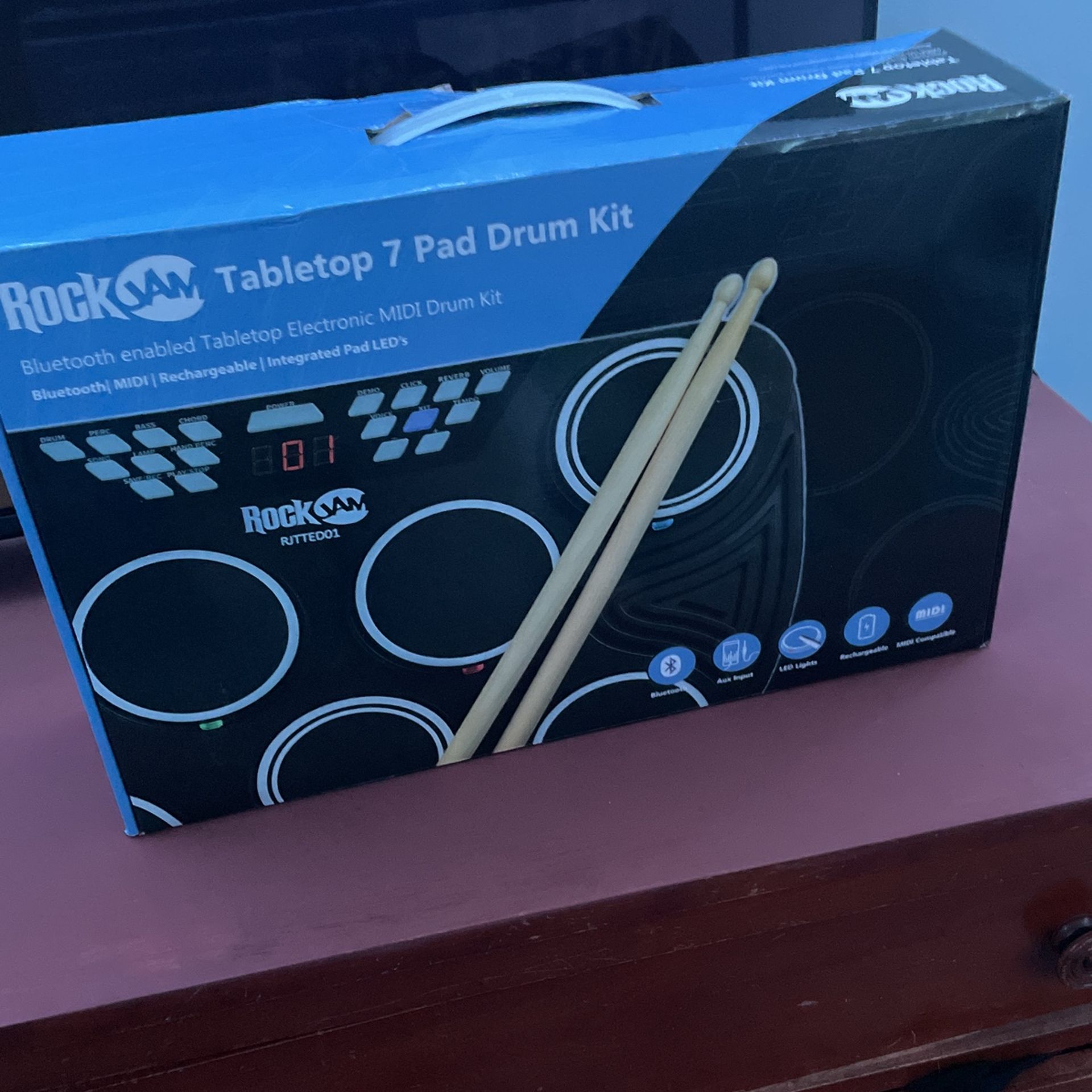 RockJam TableTop 7 Pad Drum Kit