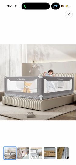 G TALECO GEAR Bed Rail for Toddlers (78.7 Inch, Grey) – New
