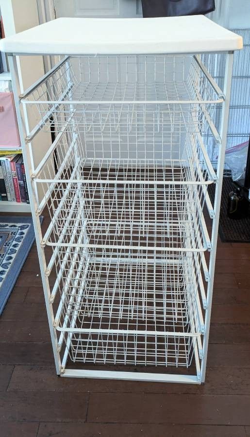 Elfa by Container Store, White Storage Tower with Drawers - $60 (Brooklyn)