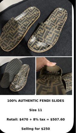 100% authentic FENDI slides