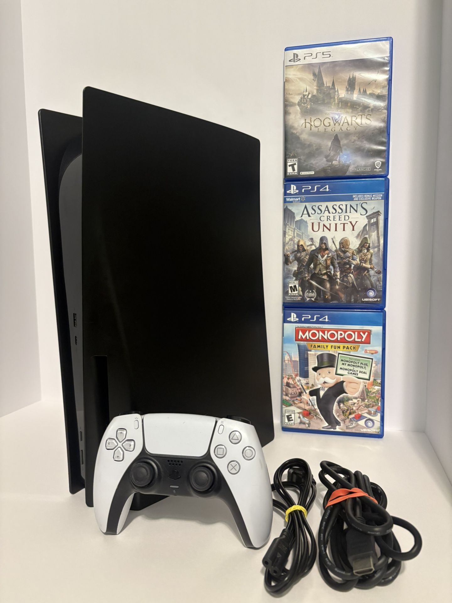 Sony PlayStation 5 Disc Edition 825GB BLACK Console Gaming System in box BUNDLE