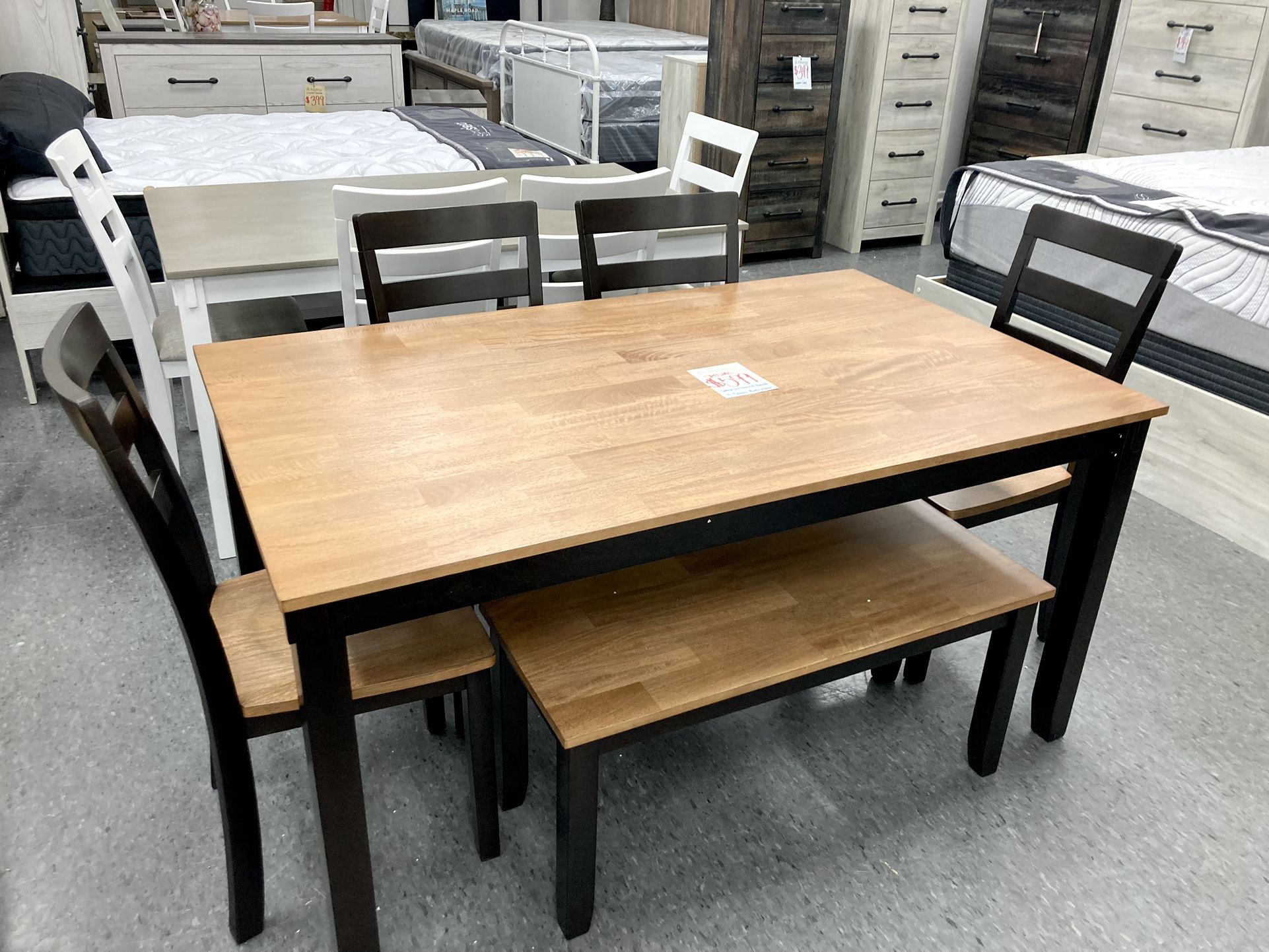 New Table / 4 Chairs / Bench