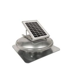 Master Flow Galvanized Steel 15 Watt Solar Powered Static Roof Vent Mount Attic Fan