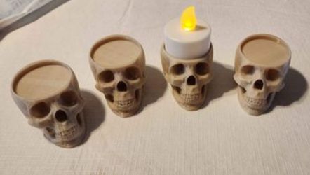 Mini Skull tealight candle holders set of 4