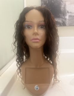 Human Hair Lace Wig with Highlights